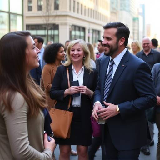 A lively shot from a corporate event held in downtown San Francisco.